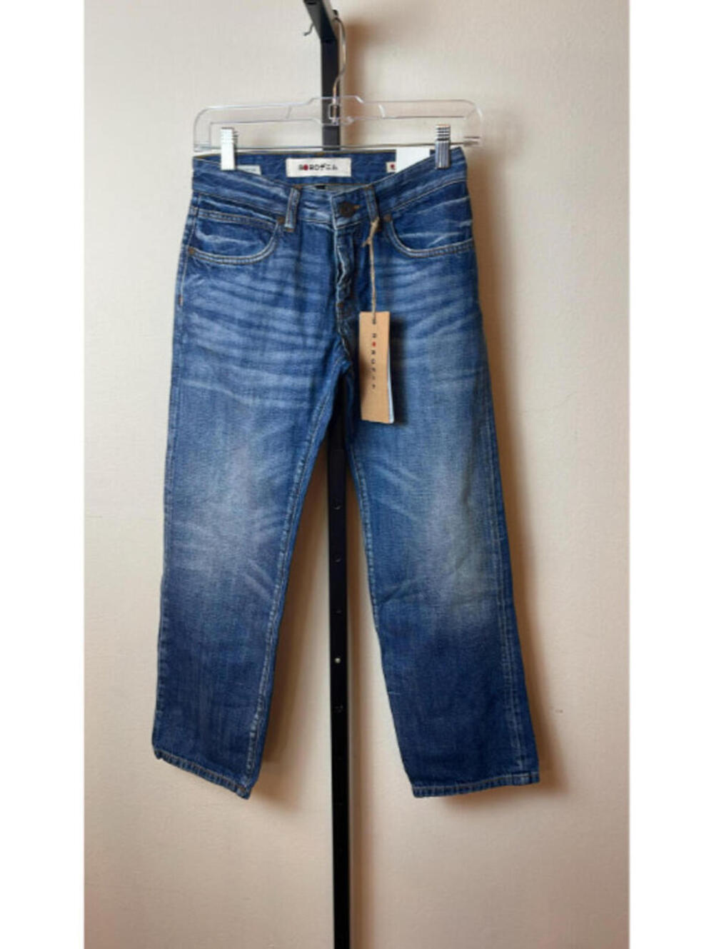 BORO Low Rise Straight Leg Jeans, SZ 24, $420 Retail, NWT, #122